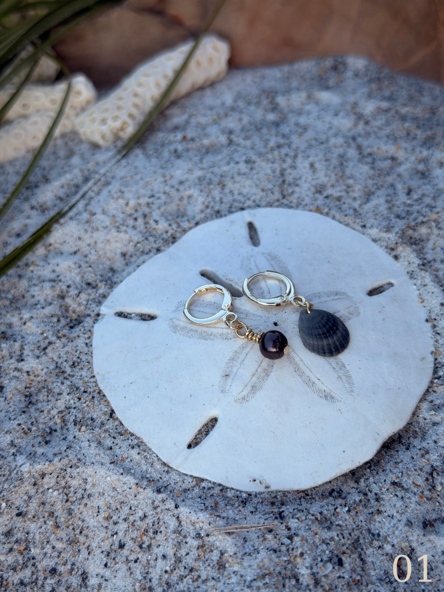 Nami Ocean Muse– Shell, Pearl And Shark Tooth Earrings