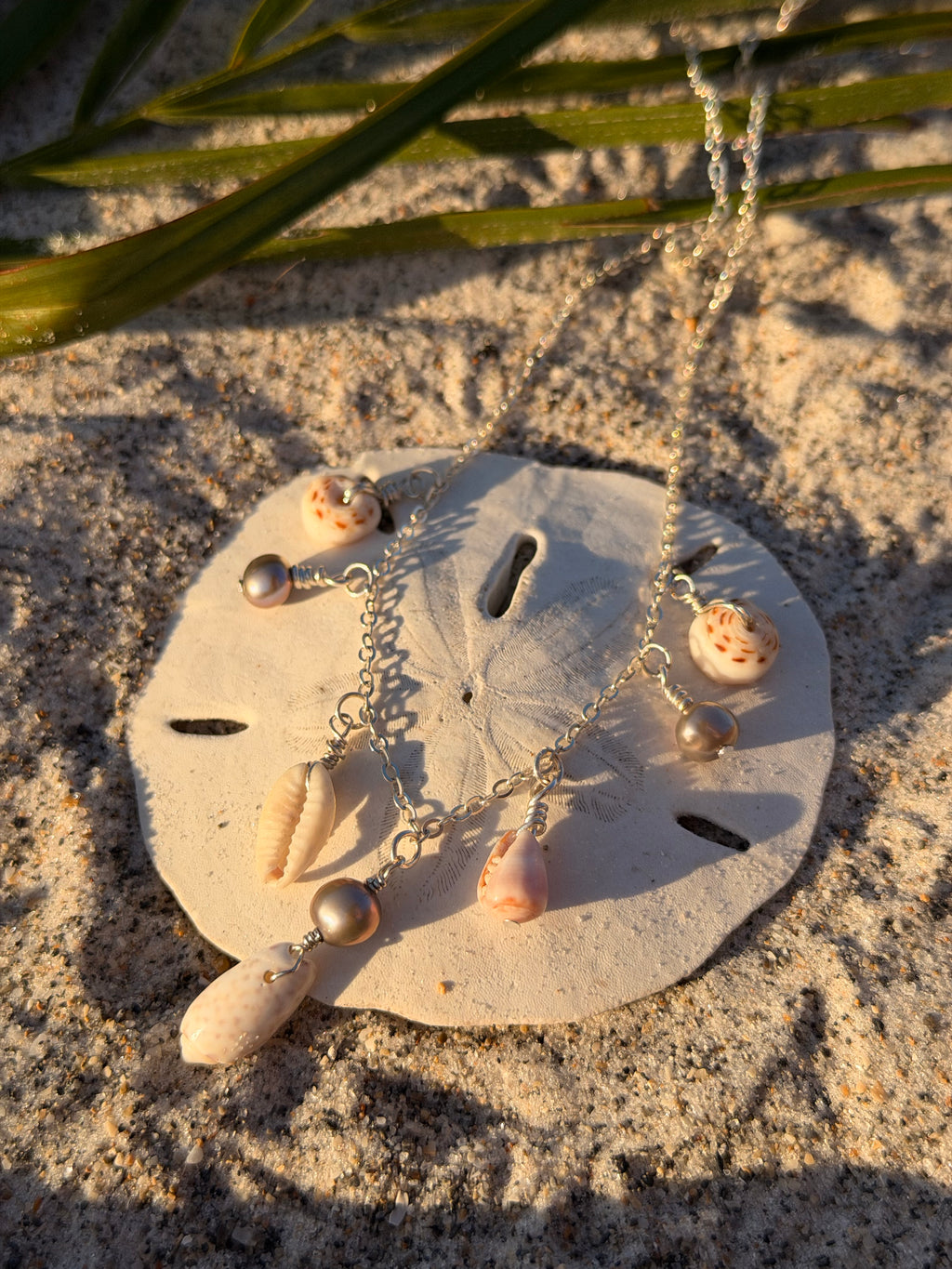 Cala – Low Tide Charm Necklace - Shell & Pearl Coastal Necklace