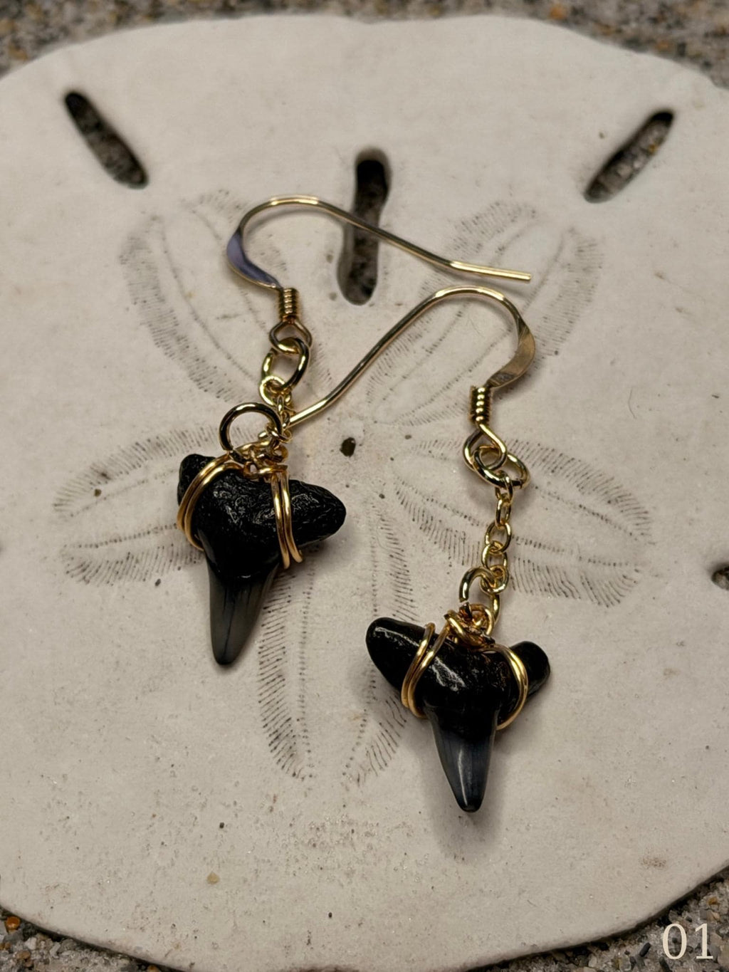 Kaia - Shark Tooth Earrings - Coastal Beach Ocean Jewelry
