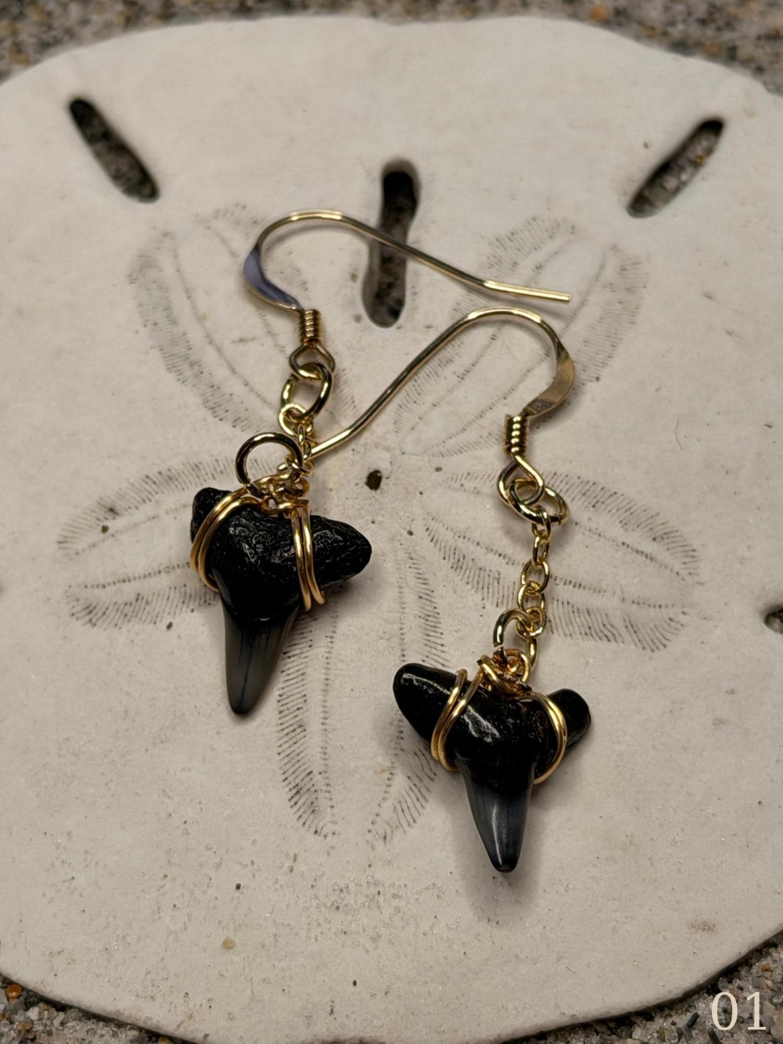 Kaia - Shark Tooth Earrings - Coastal Beach Ocean Jewelry