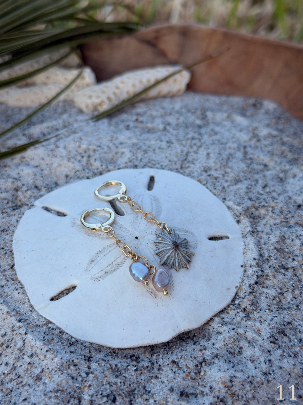 Nami Ocean Muse– Shell, Pearl And Shark Tooth Earrings