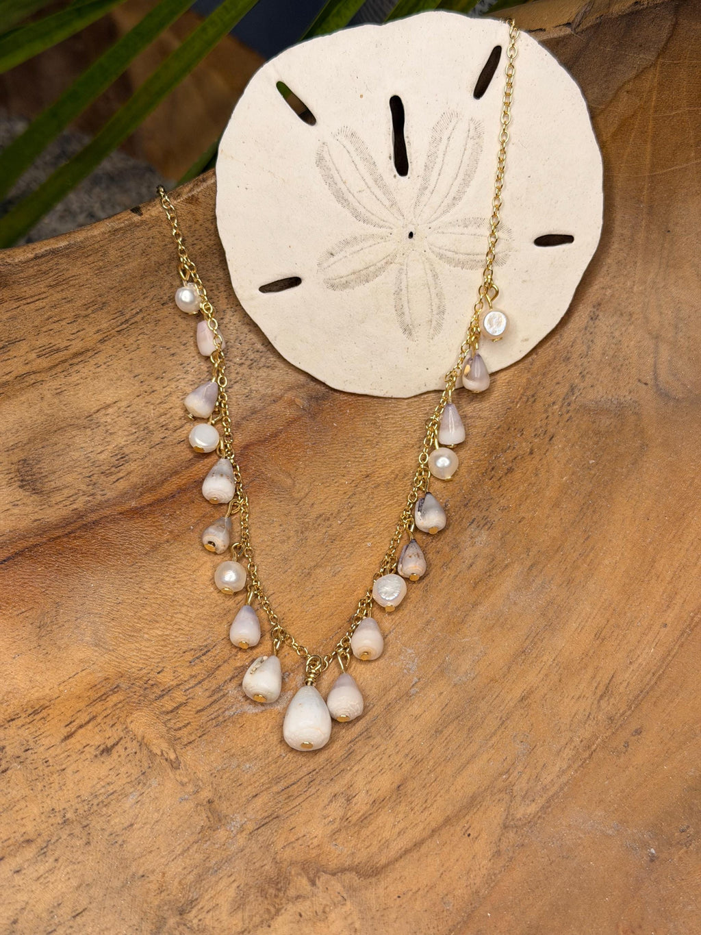 Nalu – Cone Shell Necklace - Rare Cascading Coastal Statement Jewelry