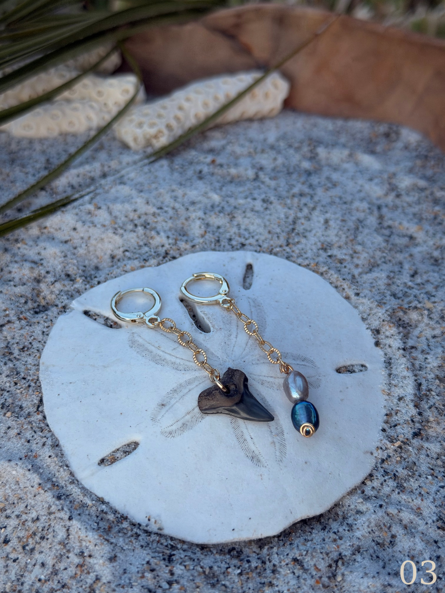 Nami Ocean Muse– Shell, Pearl And Shark Tooth Earrings