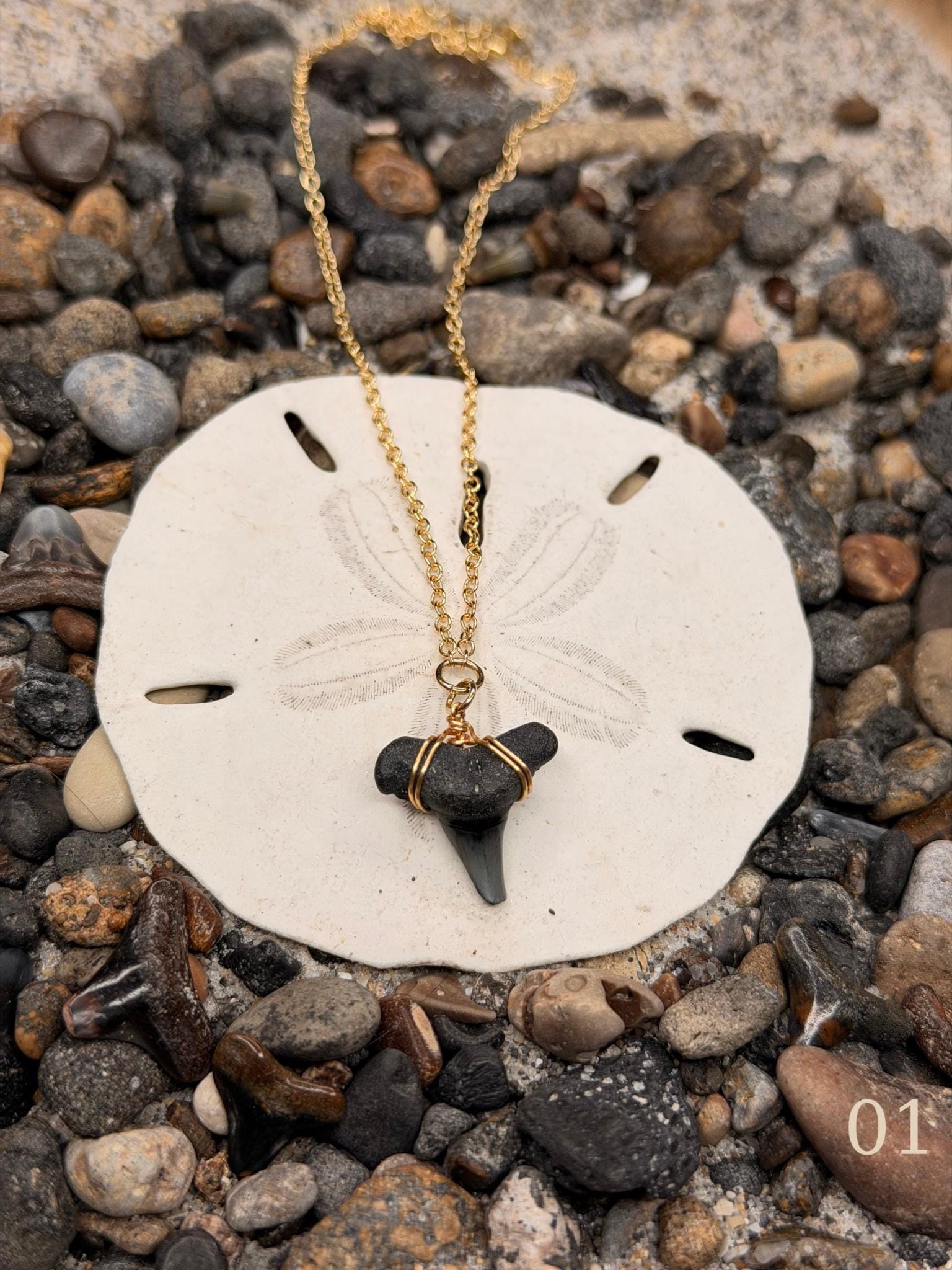 Mara - Shark Tooth Necklace – Coastal Statement Ocean Jewelry