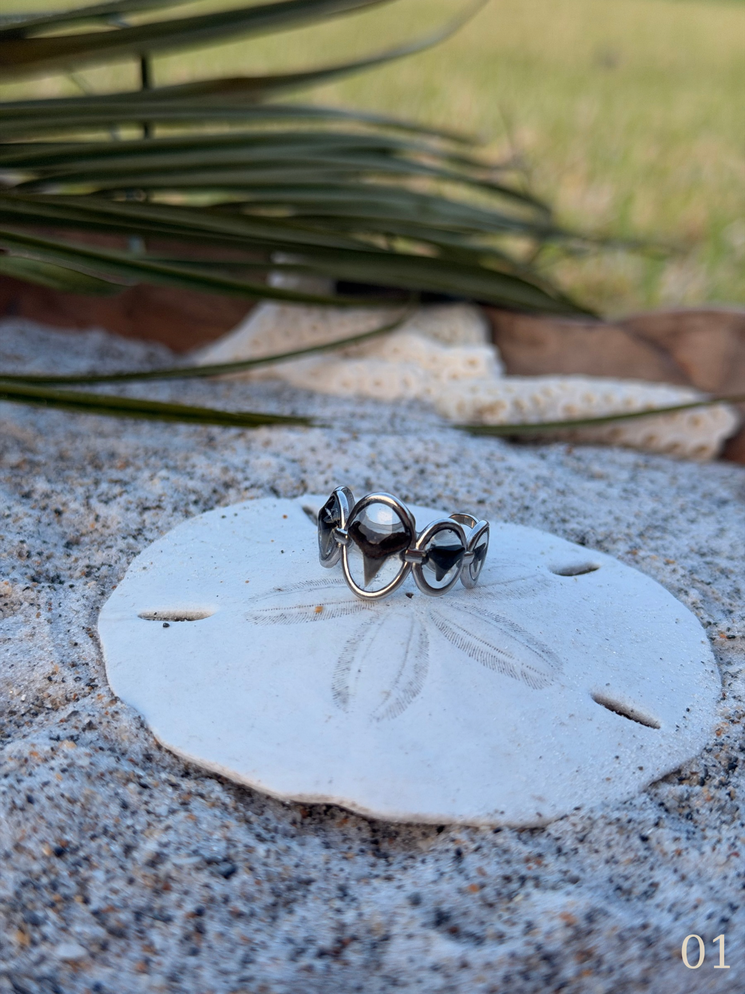 Lola - Shark Tooth Ring - Silver Statement Ring