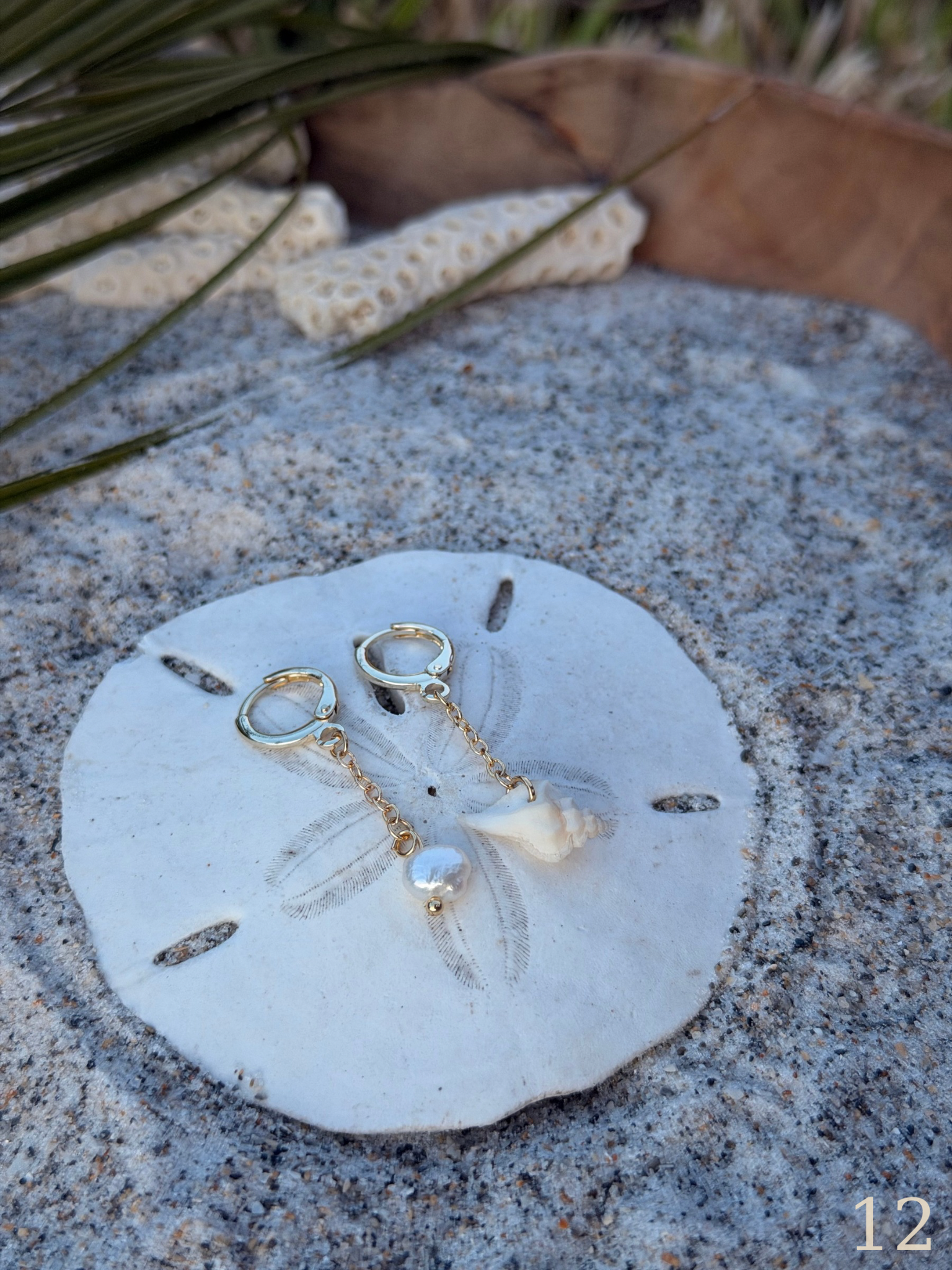 Nami Shoreline Earrings - Coastal Shell & Pearl Beach Jewelry