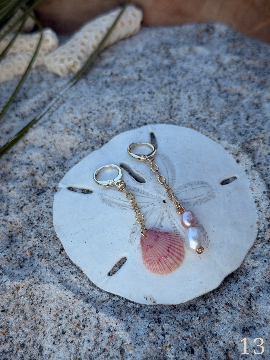 Nami Shoreline Earrings - Coastal Shell & Pearl Beach Jewelry