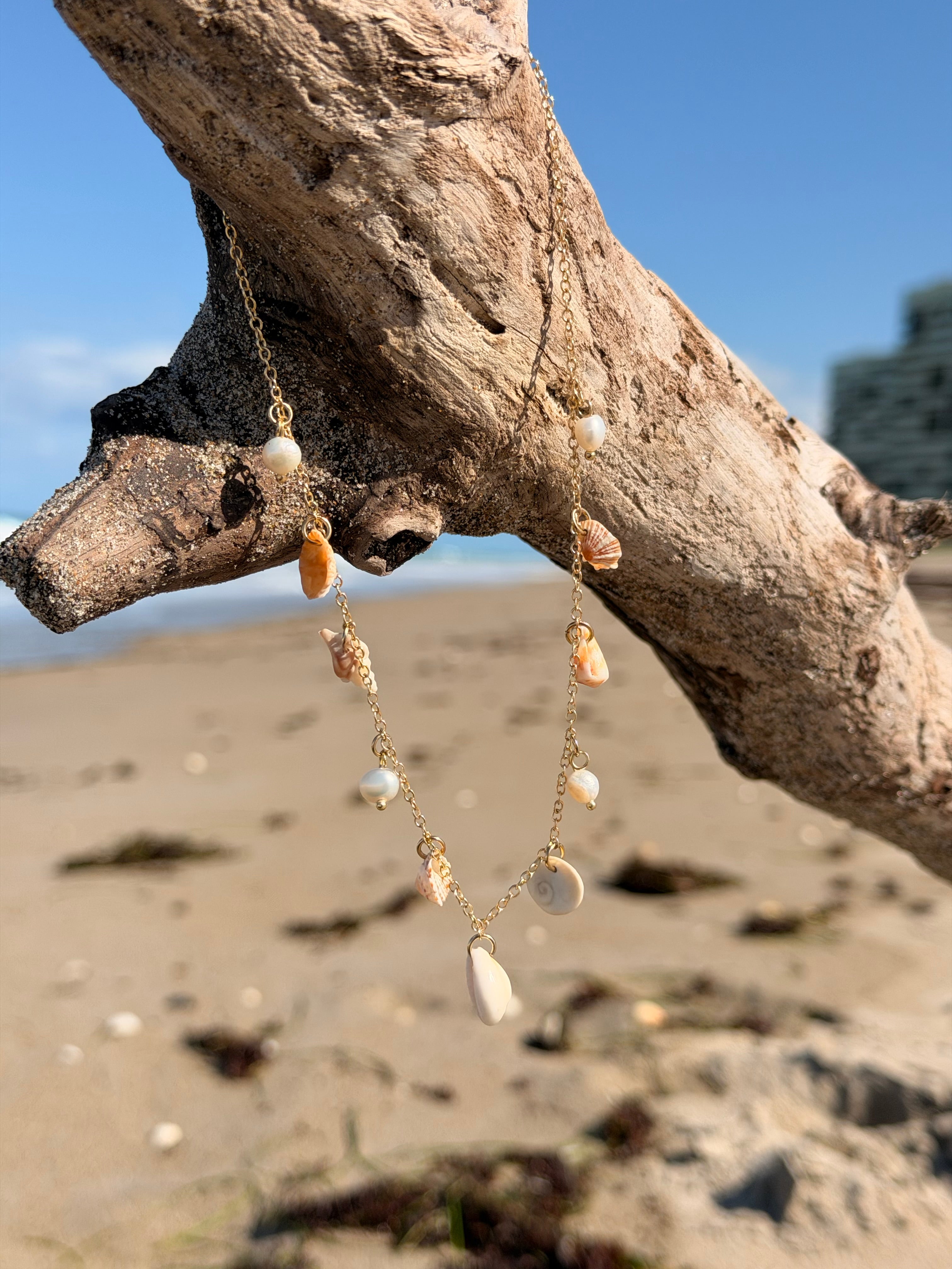 Laurel - Shell And Pearl Necklace - Coastal Beach Ocean Jewelry