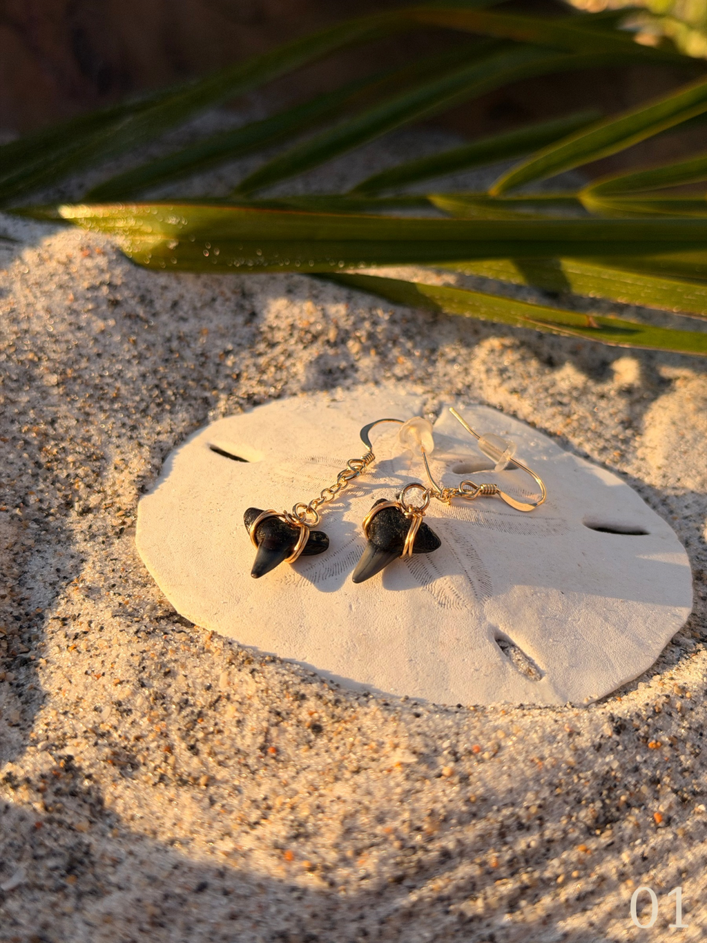 Kaia - Shark Tooth Earrings - Coastal Beach Ocean Jewelry