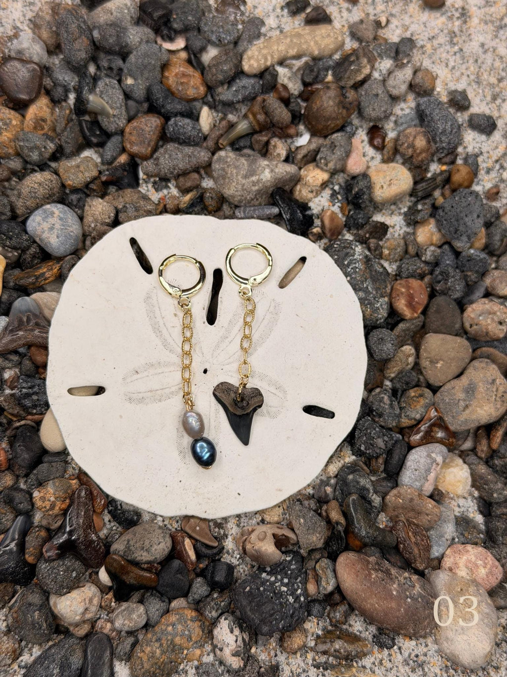 Nami Ocean Muse– Shell, Pearl And Shark Tooth Earrings