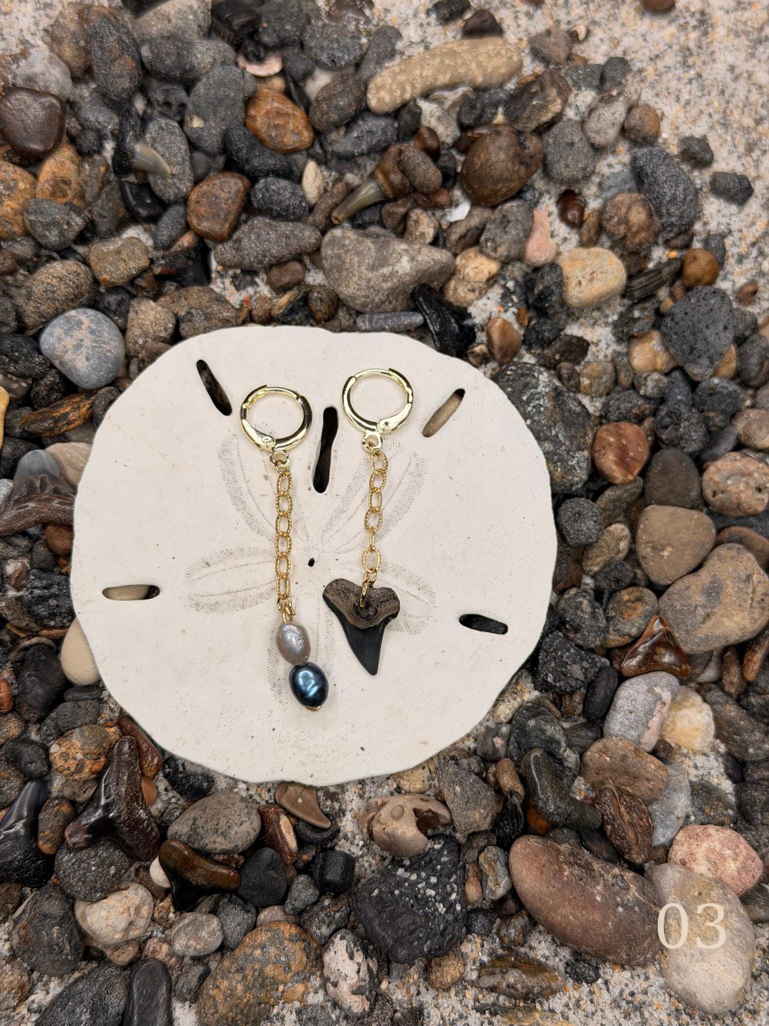 Nami Ocean Muse– Shell, Pearl And Shark Tooth Earrings