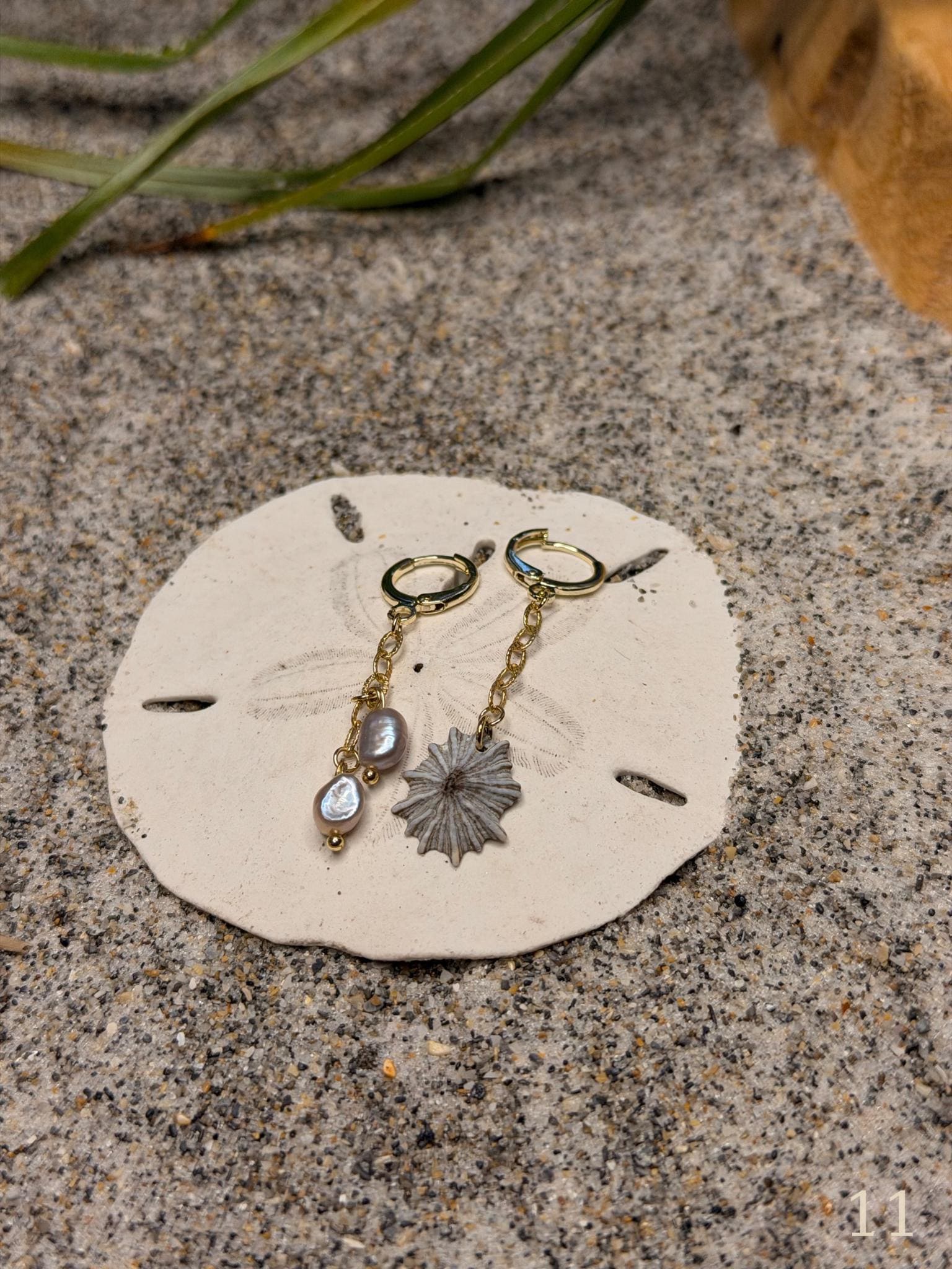 Nami Ocean Muse– Shell, Pearl And Shark Tooth Earrings
